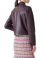 Pin Dot Leather Jacket