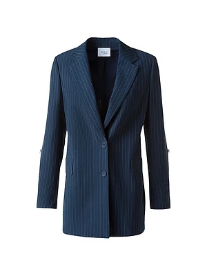 Striped Virgin Wool Blazer