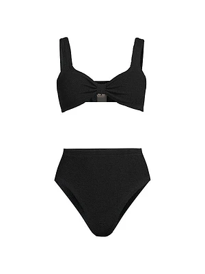 Judy Crinkle-Effect Bow Bikini