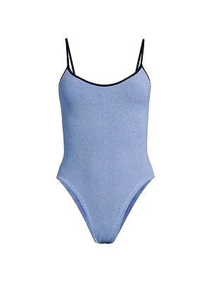 Pamela Crinkle-Effect One-Piece Swimsuit