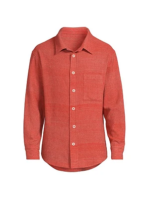 Blanket Stripe Cashmere Overshirt