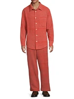 Blanket Stripe Cashmere Overshirt