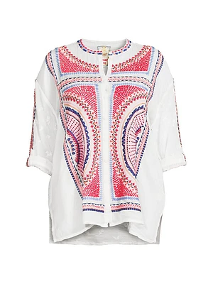 Plus Audrey Embroidered Shirt