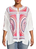 Plus Audrey Embroidered Shirt