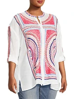 Plus Audrey Embroidered Shirt