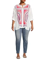 Plus Audrey Embroidered Shirt