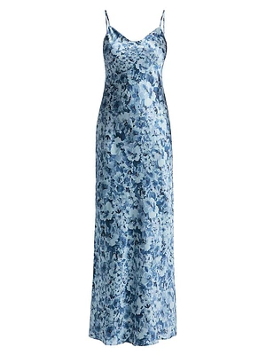 Parma Floral Silk Maxi Slipdress