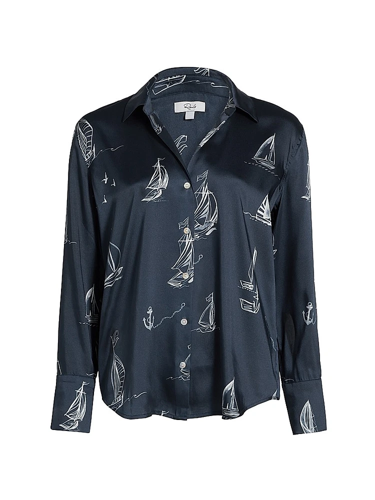 Ledger Nautical Twill Button-Front Shirt