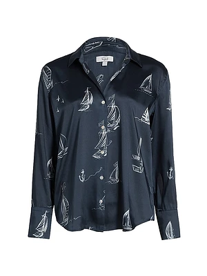 Ledger Nautical Twill Button-Front Shirt