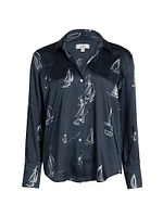 Ledger Nautical Twill Button-Front Shirt