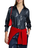 Ledger Nautical Twill Button-Front Shirt