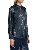 Ledger Nautical Twill Button-Front Shirt