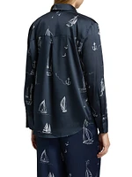 Ledger Nautical Twill Button-Front Shirt