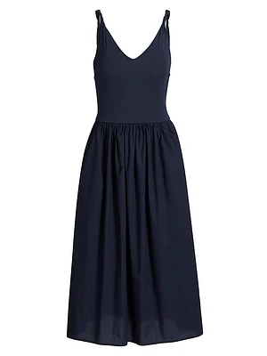 Franca Jersey Sleeveless Midi-Dress