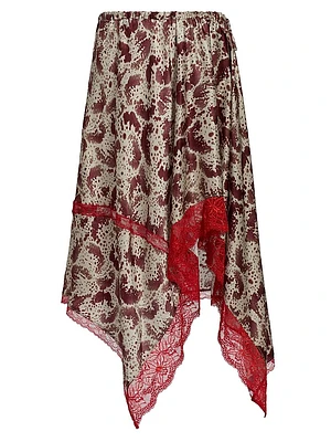Shake Silk Asymmetric Skirt