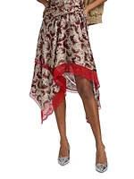 Shake Silk Asymmetric Skirt
