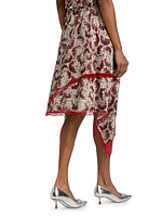 Shake Silk Asymmetric Skirt