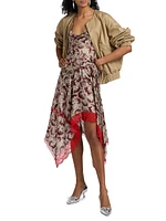 Shake Silk Asymmetric Skirt