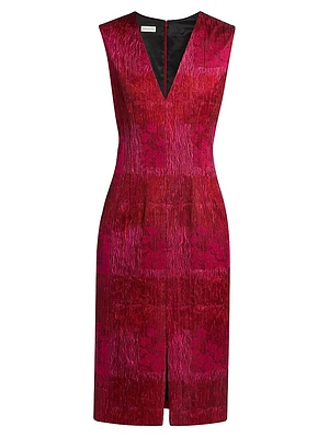 Delina Thread Jacquard Dress