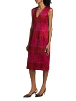 Delina Thread Jacquard Dress