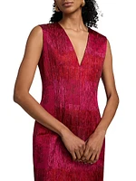 Delina Thread Jacquard Dress