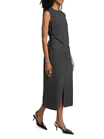 Dilby Tailored Button-Front Midi-Dress