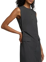 Dilby Tailored Button-Front Midi-Dress