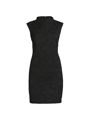 Geo Texture Jacquard Dress