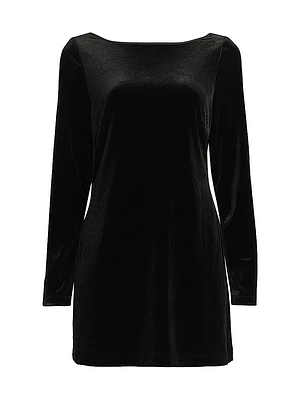 Genevieve Back Cut Out Velvet Minidress