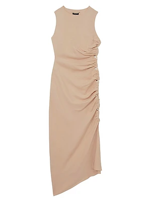 Brooke Lace-Up Midi-Dress