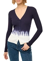 Cargo Tie-Dye Button-Front Cardigan