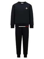 Little Boy's & Sweatsuit Set Cotton
