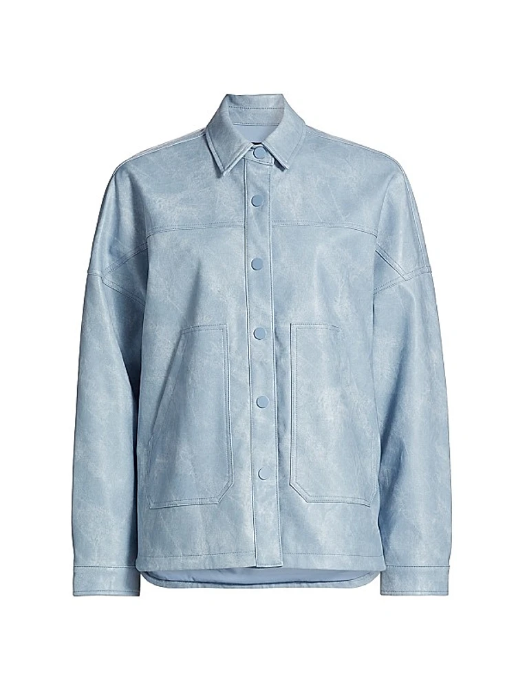 Sidonie Faux Leather Oversized Jacket