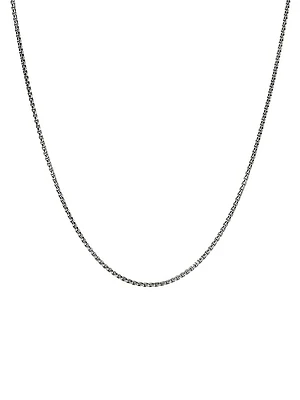 Sterling Silver Box Chain Necklace/1.6MM