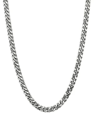 Sterling Silver Curb-Chain Necklace/7MM