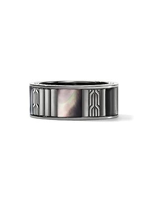 Carved Chain Sterling Silver & Multi-Stone Band