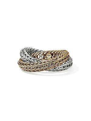 Kami 14K Yellow Gold & Sterling Silver Crossover Ring