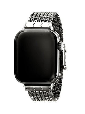 Blackened Sterling Silver Smartwatch Bracelet/0.71"