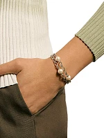 Surf Sterling Silver & Cultured Freshwater Pearl Wrap Bracelet