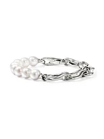 Surf Sterling Silver & Cultured Freshwater Pearl Bracelet