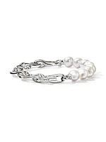 Surf Sterling Silver & Cultured Freshwater Pearl Bracelet