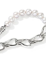 Surf Sterling Silver & Cultured Freshwater Pearl Bracelet