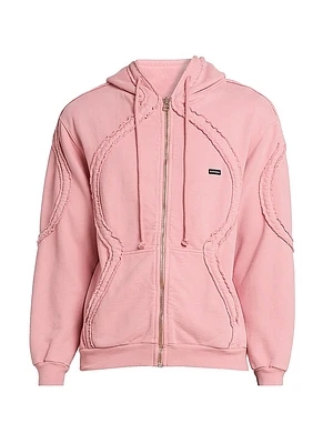 Drawstring Zip-Front Hoodie