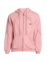 Drawstring Zip-Front Hoodie