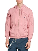 Drawstring Zip-Front Hoodie