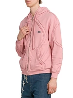 Drawstring Zip-Front Hoodie