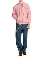 Drawstring Zip-Front Hoodie