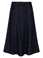 Gabrielle Denim Midi-Skirt