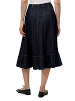 Gabrielle Denim Midi-Skirt