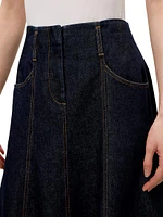 Gabrielle Denim Midi-Skirt